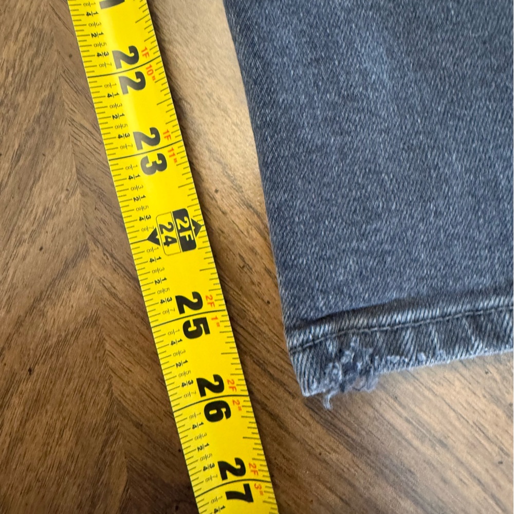 We the Free Faded Black Straight Leg Jeans with Distressed Details size 30 - Picture 6 of 8